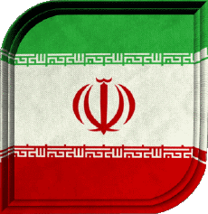Bandiere Asia Iran Quadrato 