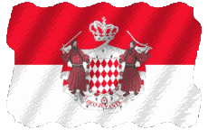 Banderas Europa Mónaco Ondulación 