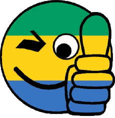 Bandiere Africa Gabon Faccina - OK 