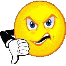 Mensajes Emoticonos Malo - Pulgares abajo 