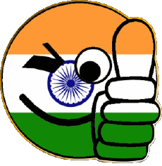 Banderas Asia India Smiley - OK 