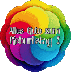 Messages Allemand Alles Gute zum Geburtstag Zusammenfassung - geometrisch Fond Transparent 006 