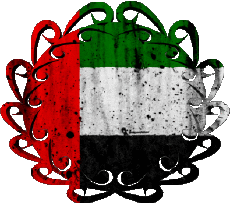 Drapeaux Asie Emirats Arabes Unis Forme 01 