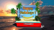 Mensajes Inglés Happy Holidays Fondo animado 004 