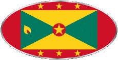 Bandiere America Isole Grenada Ovale 01 