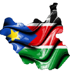 Drapeaux Afrique Soudan Sud Carte 