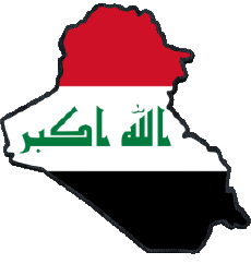 Flags Asia Iraq Map 