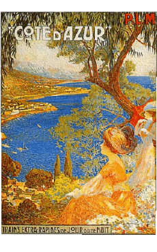 Cote d&#039;azur-Humor -  Fun Retro Posters - Places France Cote d Azur 