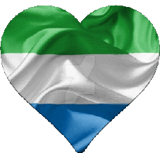 Flags Africa Sierra Leone Heart 
