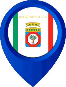 Drapeaux Europe Italie Pouilles Epingle de Localisation 