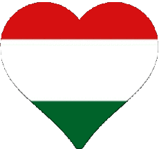 Banderas Europa Hungría Corazón 