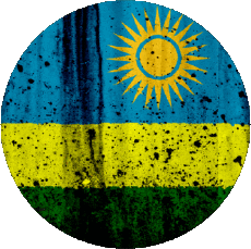 Drapeaux Afrique Rwanda Rond 
