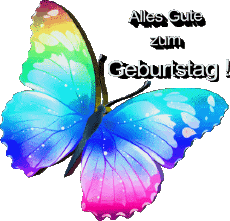 Nachrichten Deutsche Alles Gute zum Geburtstag Schmetterlinge 005 