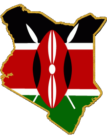 Flags Africa Kenya Map 