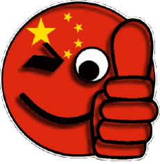 Fahnen Asien China Smiley - OK 