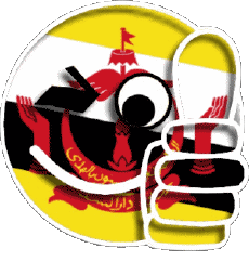Bandiere Asia Brunei Faccina - OK 