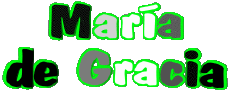Nome FEMMINILE - Spagna M Composto María de Gracia 