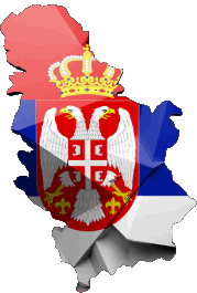 Drapeaux Europe Serbie Carte 