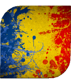 Bandiere Europa Romania Quadrato 