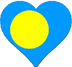 Flags Oceania Palau Heart 