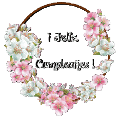 Messages Spanish Feliz Cumpleaños Floral Transparent Background 017 