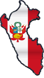 Fahnen Amerika Peru Karte 