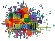 Messages Italian Buon Compleanno Astratto - Geometrico Transparent Background 008 
