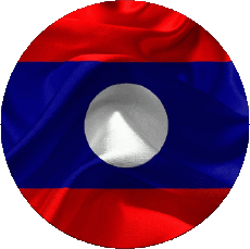 Drapeaux Asie Laos Rond 