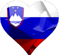 Banderas Europa Eslovenia Corazón 