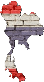 Fahnen Asien Thailand Karte 