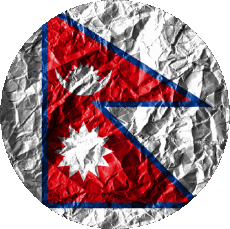 Fahnen Asien Nepal Runde 