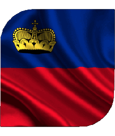 Drapeaux Europe Liechtenstein Carré 