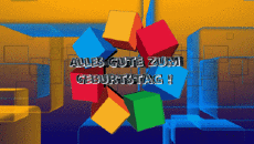 Messagi Tedesco Alles Gute zum Geburtstag Zusammenfassung - geometrisch Sfondo animato 002 