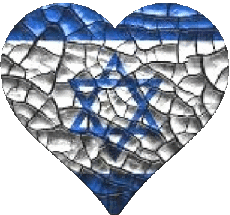 Flags Asia Israel Heart 