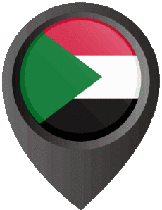 Flags Africa Sudan Location Pin 