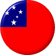Fahnen Ozeanien Samoa Runde 