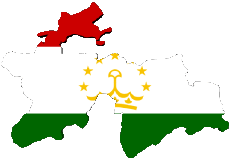 Bandiere Asia Tajikistan Carta Geografica 