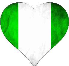 Flags Africa Nigeria Coeur 