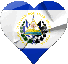 Fahnen Amerika Salvador Herz 