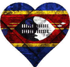 Drapeaux Afrique Eswatini Coeur 