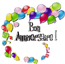 Messagi Francese Bon Anniversaire Ballons - Confetis 012 