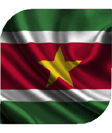 Bandiere America Suriname Quadrato 