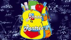 Messagi Francese Bonne Rentrée Sfondo animato 001 