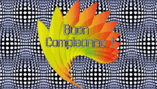 Messages Italian Buon Compleanno Astratto - Geometrico Animated Background 004 