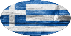 Fahnen Europa Griechenland Oval 