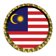 Bandiere Asia Malaysia Rotondo - Anelli 