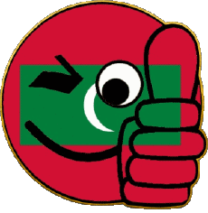 Flags Asia Maldives Smiley - OK 