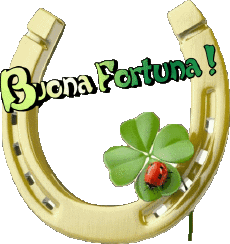 Nachrichten Italienisch Buona Fortuna Transparenter Hintergrund 08 