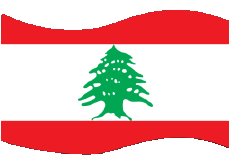 Bandiere Asia Libano Rettangolo 