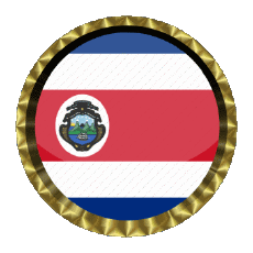 Flags America Costa Rica Round - Rings 